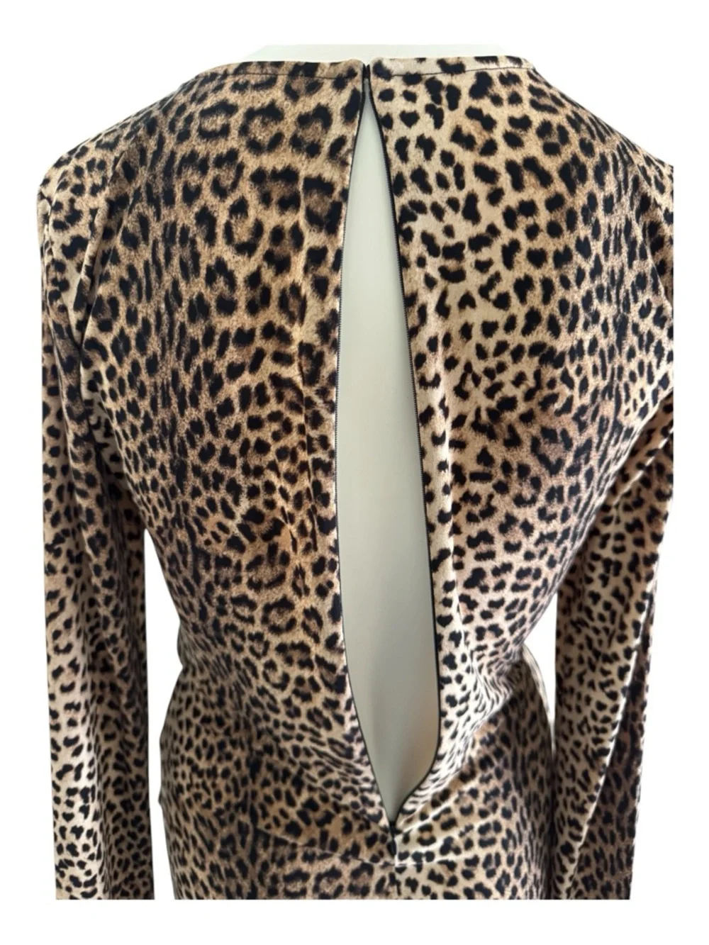 Michael Kors Leopard Print Logo Plate Faux Wrap Dress‎